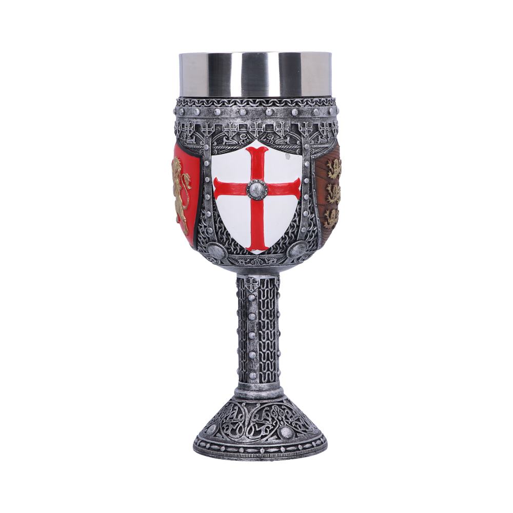 English Three Lions Shield St George Henry IV Wine Goblet: 4 - Goblets & Chalices By NN Designs