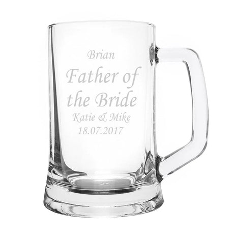 Personalised Engraved Glass Pint Tankard: 3 - Tankards By Gift Moments