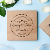 Personalised Oak Heart Photo Cube: 2 - Photo Cubes By Gift Moments