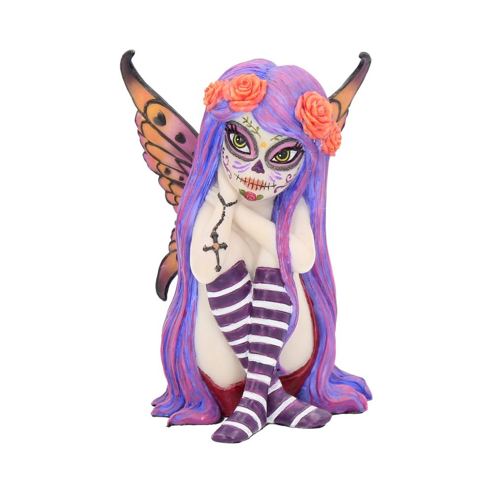 Esmerelda Figurine Sugar Skull Fairy Ornament: 2 - Figurines Small (Under 15cm) By NN Designs