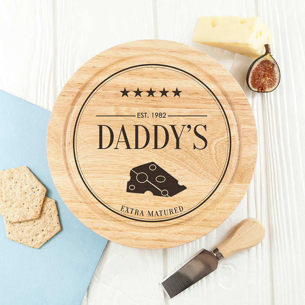 Personalised Extra Mature Cheese Board Set: 2 - Cheese Boards By Gift Moments