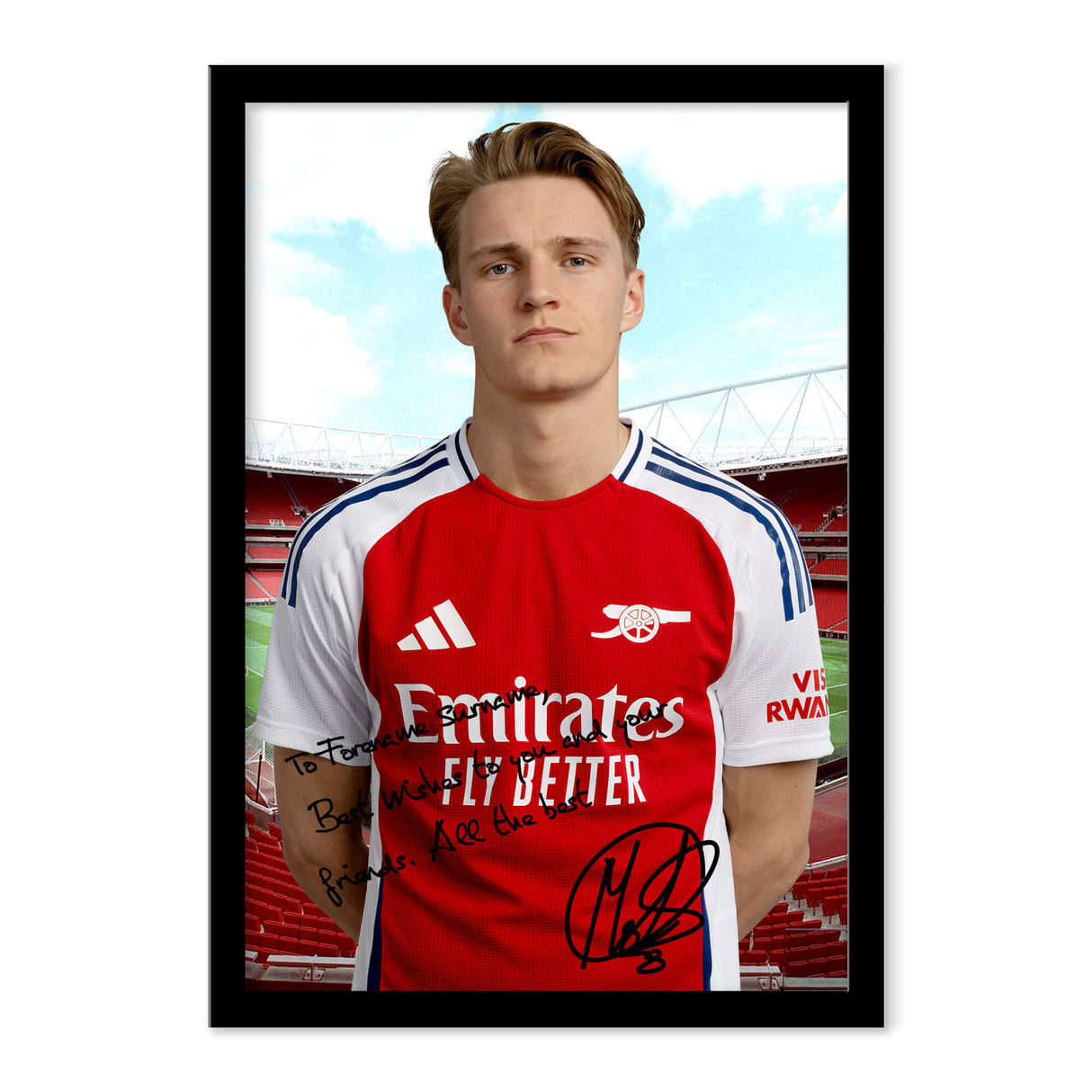 Personalised Odegaard Autographed Photo Frame: 1 - Framed Prints By Arsenal