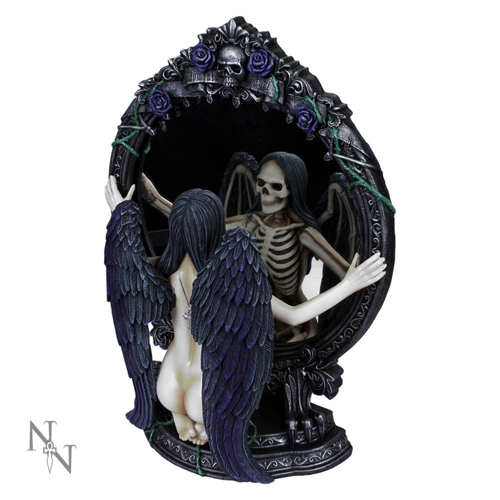 Fates Reflection Gothic Mirror Female Skeleton Ornament: 2 - Mirrors By Luna Lakota