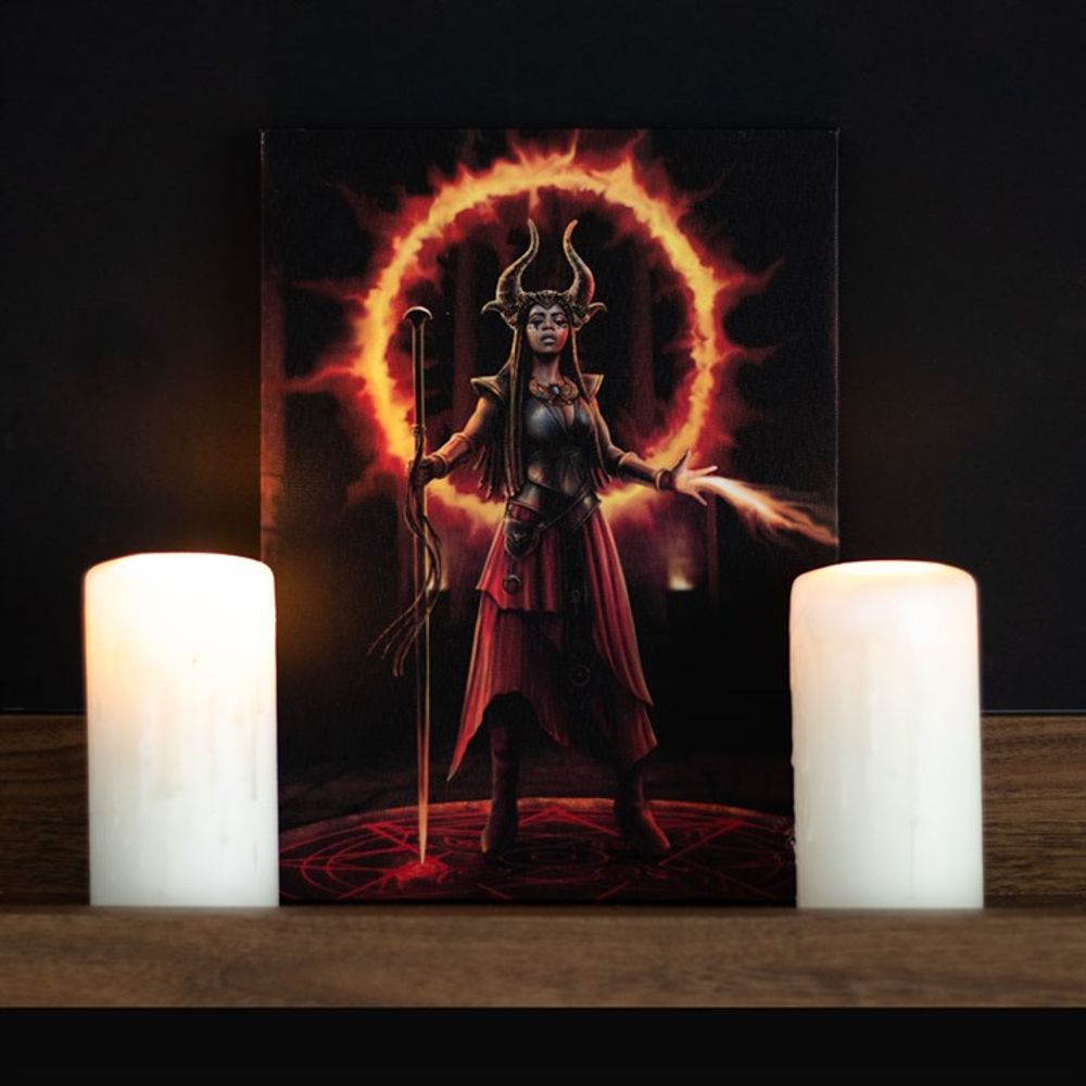 Fire Element Sorceress Canvas Plaque: 1 - Wall Art By Gift Moments