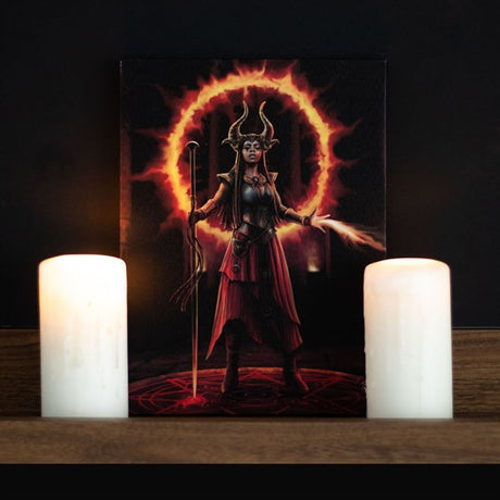 Fire Element Sorceress Canvas Plaque: 1 - Wall Art By Gift Moments