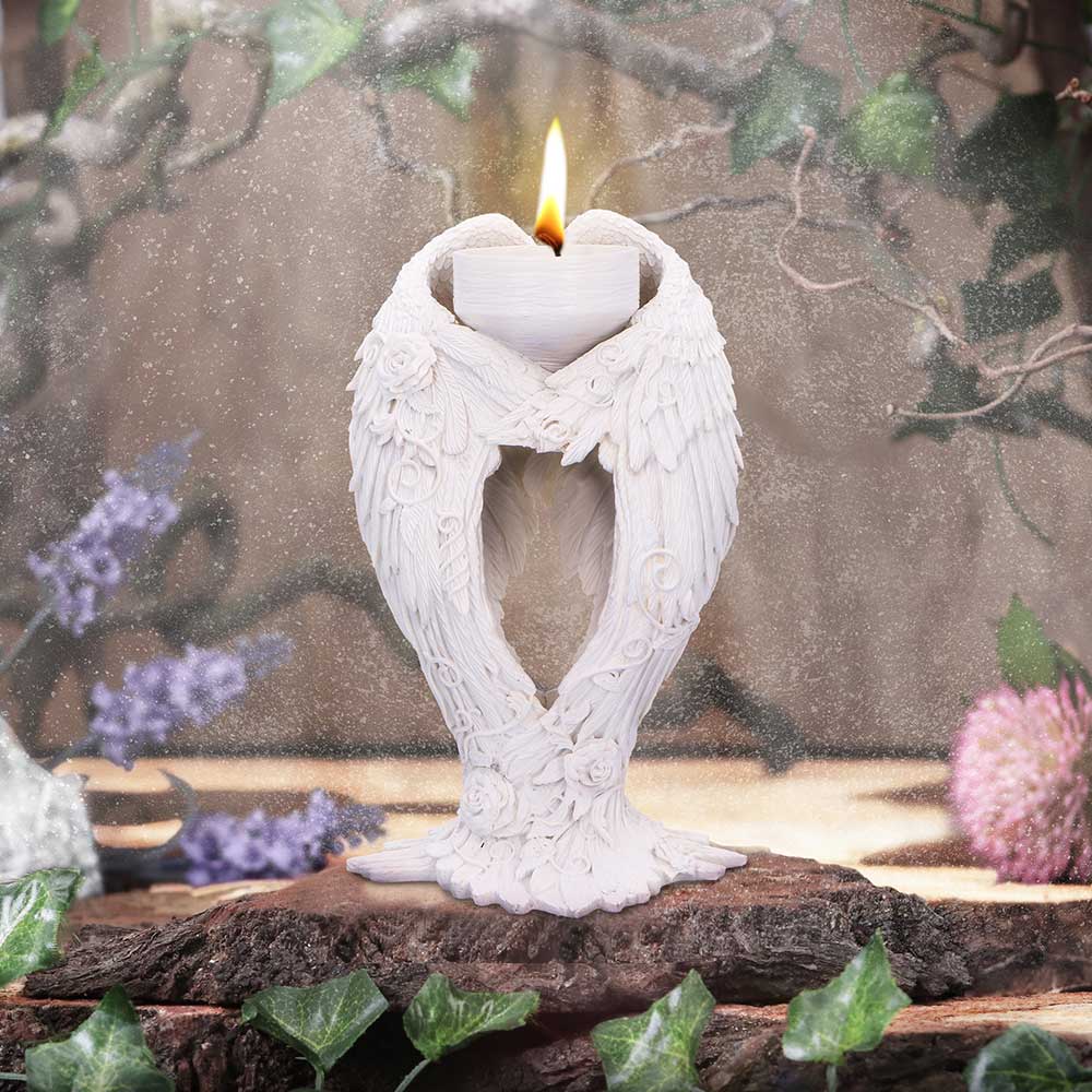 Floral Angel Wings Tea Light Holder: 1 - Candles & Holders By NN Designs