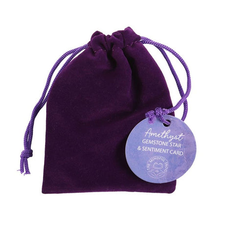 Friends Are Like Stars Lucky Amethyst Crystal Star in a Bag: 3 - By Gift Moments