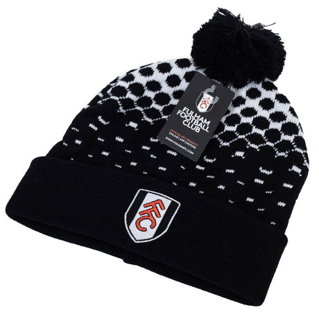 Fulham FC Black and White Ski Hat: 3 - Caps & Hats By Fulham