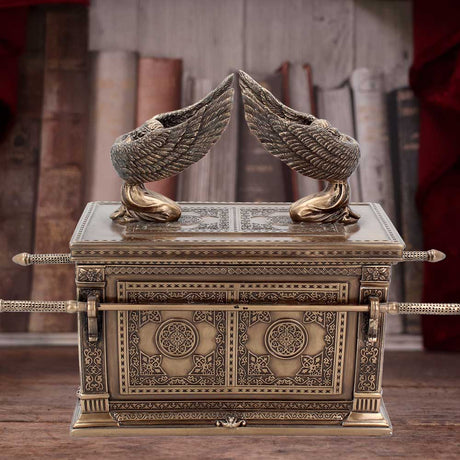 Bronzed Ark of the Covenant With Winged Cherrubs 28cm - Boxes at Gift Moments