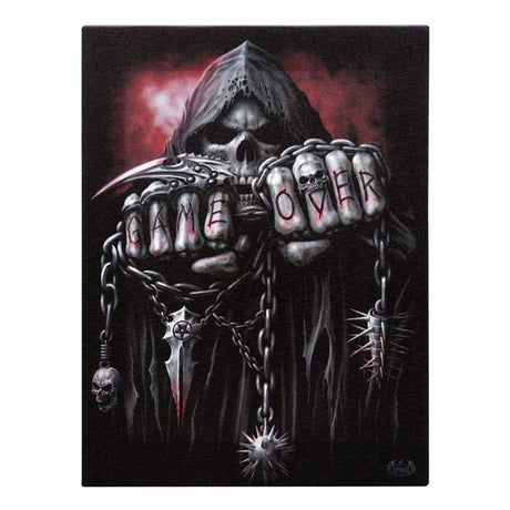 Game Over Grim Reaper Canvas Plaque: 2 - Wall Art By Gift Moments