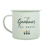 Gardener’s Tea Break Enamel Mug: 4 - Mugs By Gift Moments