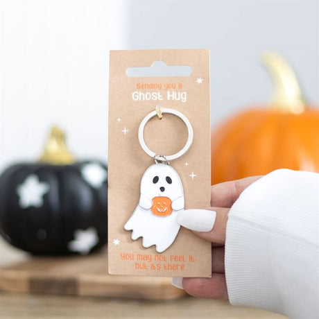 Ghost Hug Pumpkin Keyring: 1 - Keyrings By Gift Moments