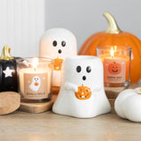 Ghost Tealight Candle Holder with Pumpkin: 5 - Candles By Gift Moments