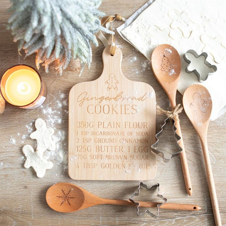 Gingerbread Cookies Bamboo Serving Board: 1 - Wooden Chopping and Serving Boards By Gift Moments