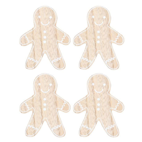 Gingerbread Man Coaster Set of 4: 1 - Coasters By Gift Moments