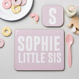 Personalised Girl’s Sis Placemat & Coaster Set - Placemats at Gift Moments