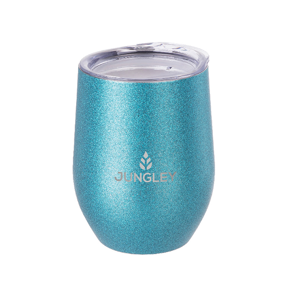 Personalised Glitter Stemless Wine Tumbler: 5 - Blue - Tumblers By Gift Moments