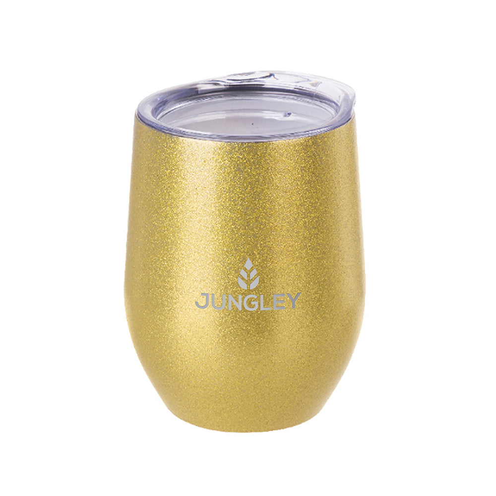 Personalised Glitter Stemless Wine Tumbler: 8 - Gold - Tumblers By Gift Moments