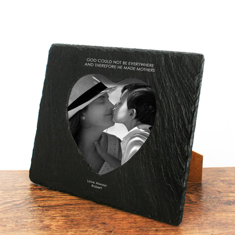 Personalised Slate Heart Photo Frame: 1 - Photo Frames By Gift Moments