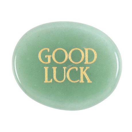 Good Luck Aventurine Crystal Palm Stone: 3 - By Gift Moments