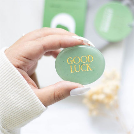 Good Luck Aventurine Crystal Palm Stone: 6 - By Gift Moments