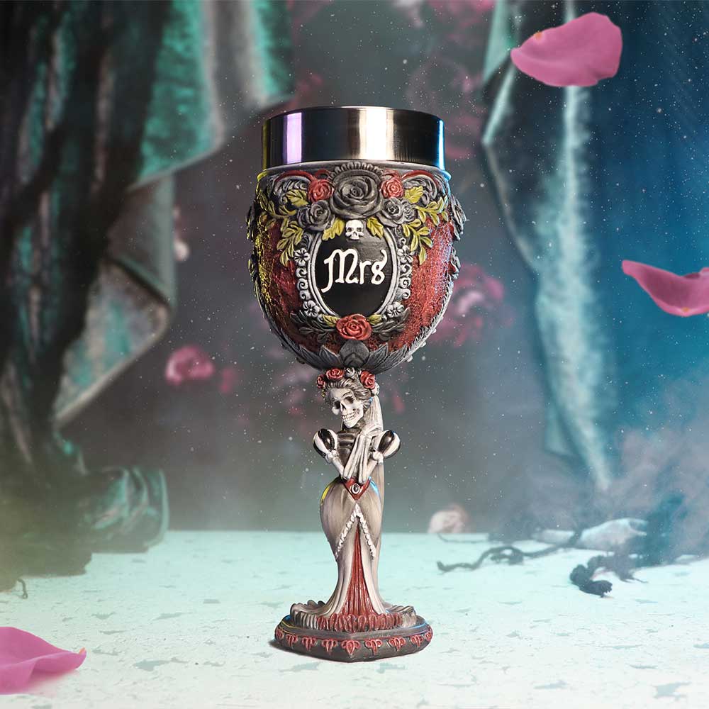 Gothic Skeleton Mrs Goblet 21cm: 1 - Goblets & Chalices By NN Designs