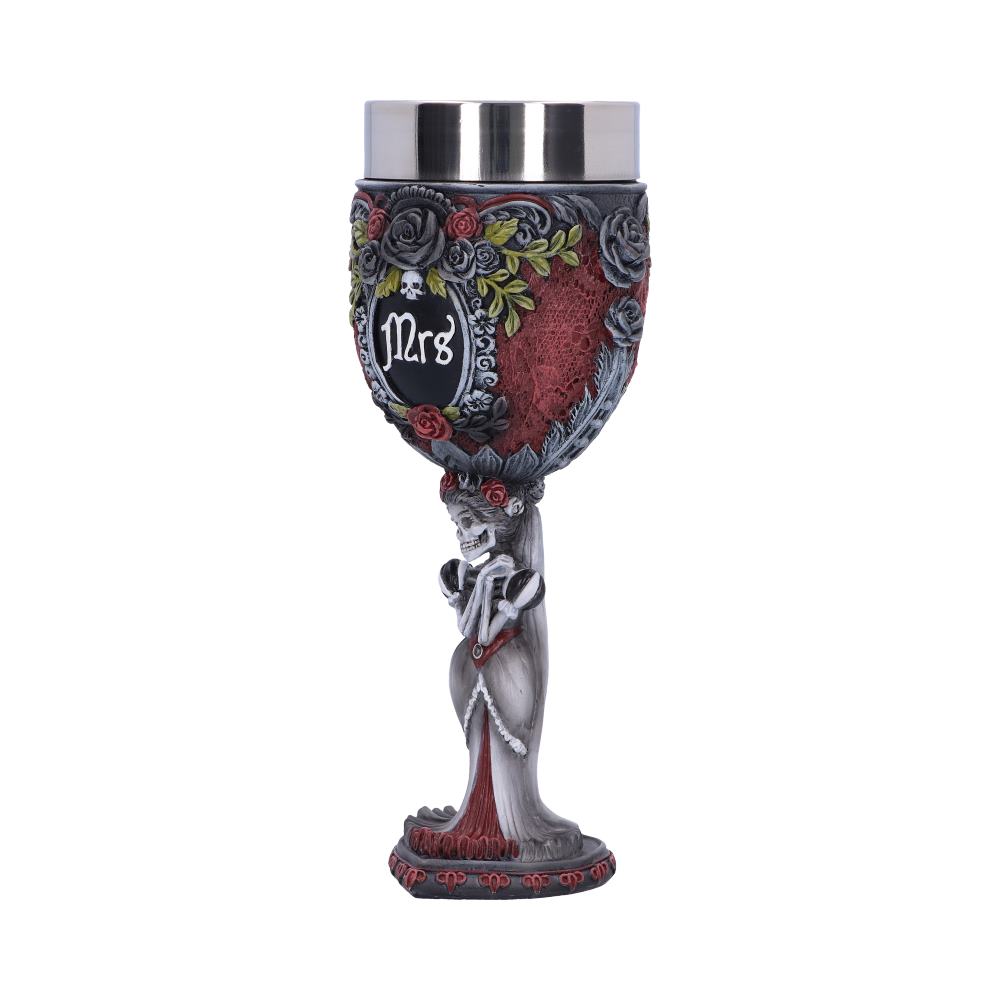 Gothic Skeleton Mrs Goblet 21cm: 3 - Goblets & Chalices By NN Designs