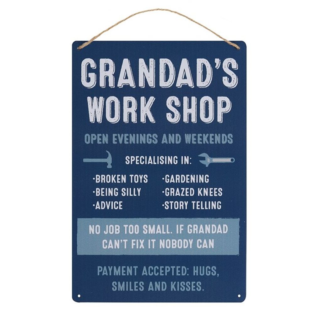 Grandad’s Work Shop Metal Sign: 1 - Signs & Plaques By Gift Moments