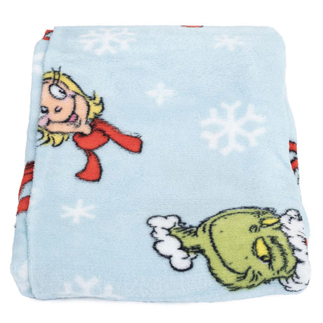 The Grinch Sky Blue Fleece Blanket: 2 - Blankets By The Grinch