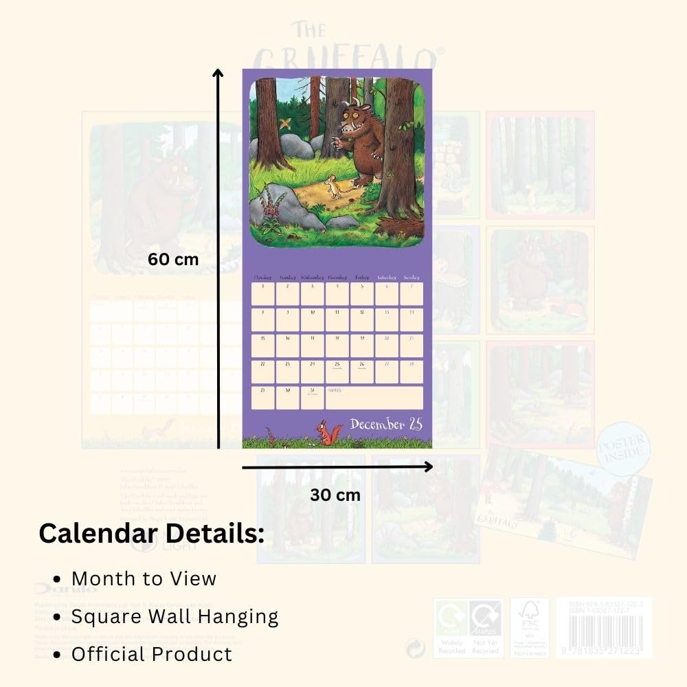 The Gruffalo Square Calendar 2025: 5 - Calendars & Planners By The Gruffalo