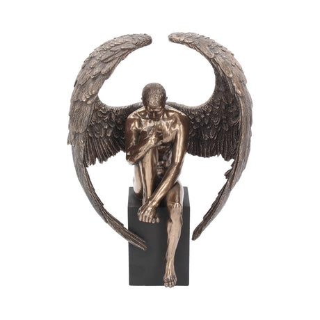 Bronzed Religious Contemplative Angel's Reflection Figurine26cm Default Title - Figures & Collectables at Gift Moments