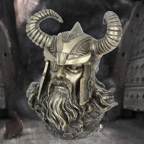 Bronze Odin Norse Viking God Bust - Figures & Collectables at Gift Moments