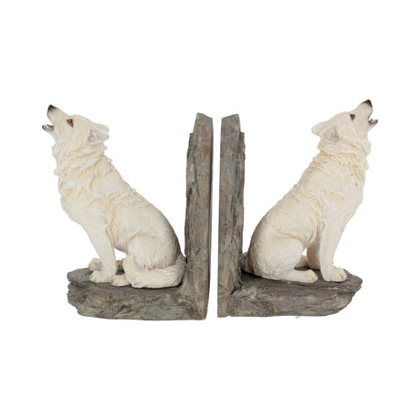 Wardens of the North White Wolf Bookends - Bookends at Gift Moments