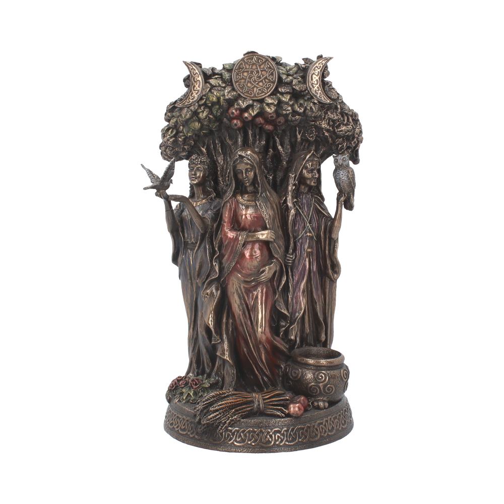 Bronzed Maiden, Mother, Crone Triple Moon Figurine Default Title - Figures & Collectables at Gift Moments