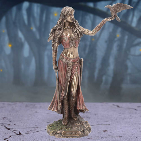 Morrigan and Crow Figurine Bronze Ornament - Figures & Collectables at Gift Moments