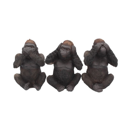 Three Wise Gorillas Figurine Gorilla Ornaments Default Title - Figures & Collectables at Gift Moments