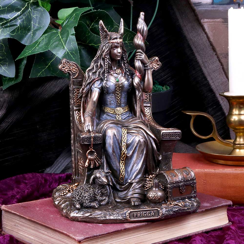 Bronze Frigga Goddess of Wisdom Norse Leader Ornament - Figures & Collectables at Gift Moments