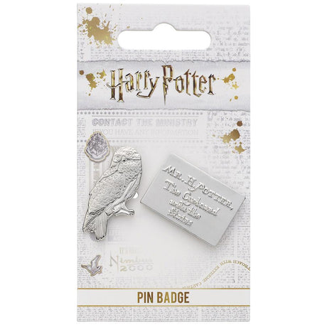 Hedwig Owl & Letter Enamel Badge Set: 2 - Badges By Harry Potter