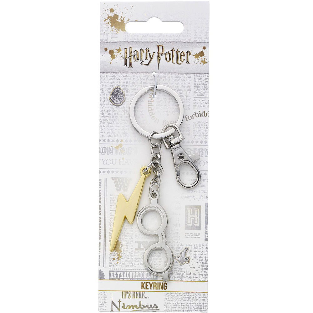 Harry Potter Keyring - Lightning Bolt & Glasses: 2 - Keyrings By Harry Potter