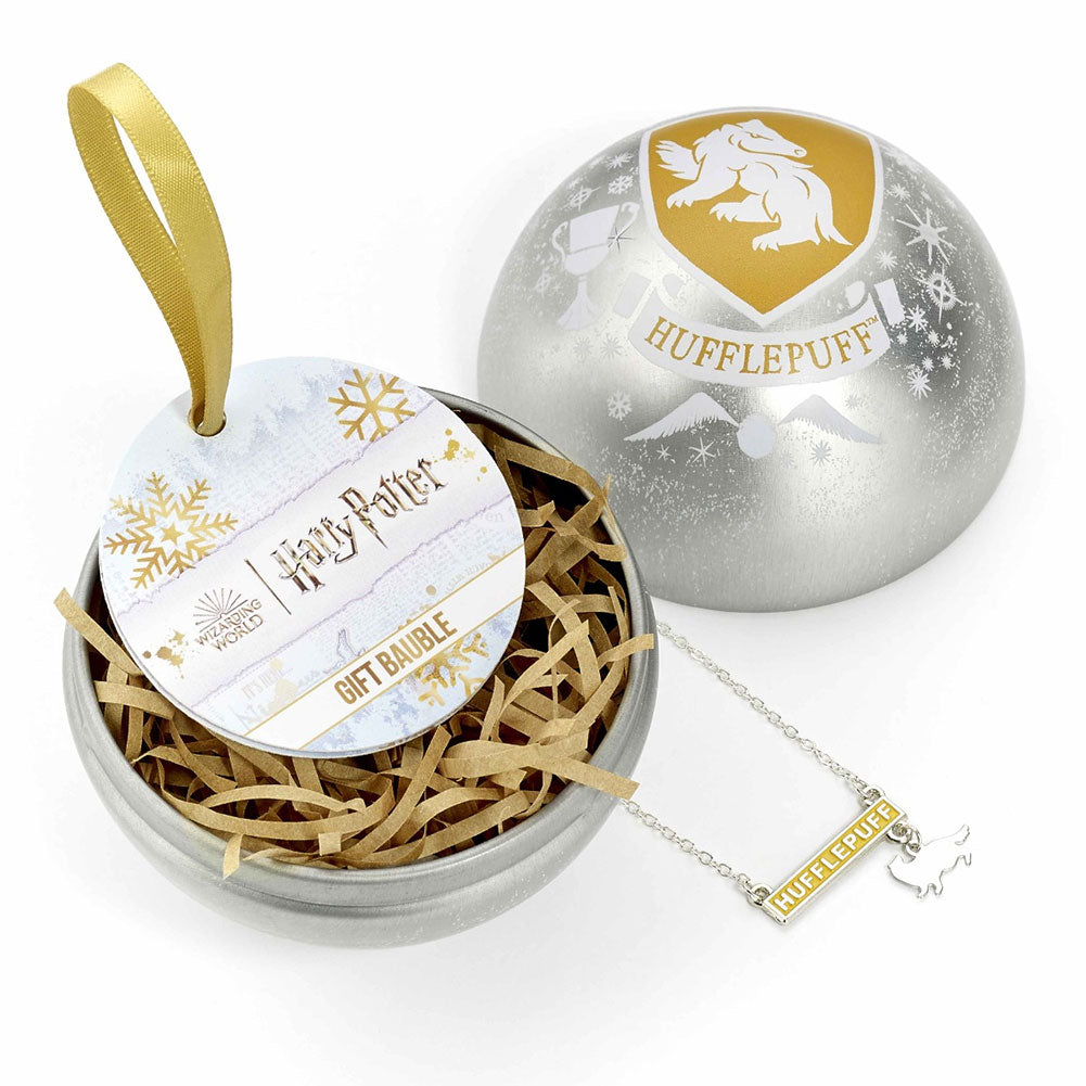 Hufflepuff Christmas Gift Bauble with Necklace: 1 - Christmas Baubles By Harry Potter