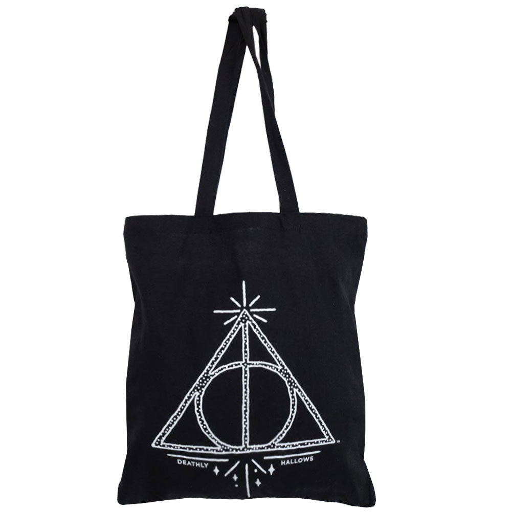 Deathly Hallows Black Canvas Tote Bag: 1 - Bags By Harry Potter