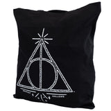 Deathly Hallows Black Canvas Tote Bag: 2 - Bags By Harry Potter