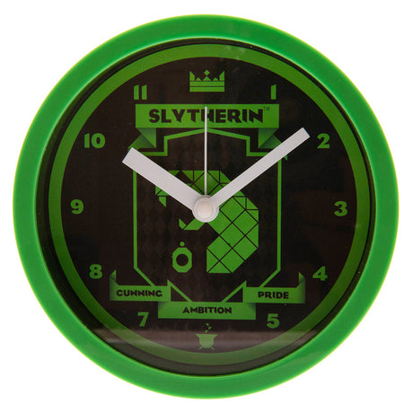 Slytherin Crest Desktop Clock: 2 - Clocks By Harry Potter