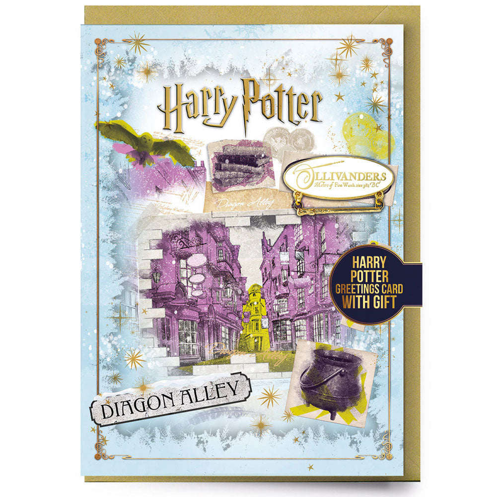 Harry Potter Diagon Alley Greetings Card with Badge: 1 - Greeting Cards By Harry Potter