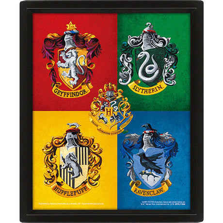 Harry Potter 3D House Crests Framed Picture: 2 - Wall Art By Harry Potter