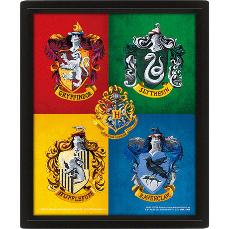 Harry Potter 3D House Crests Framed Picture: 3 - Wall Art By Harry Potter