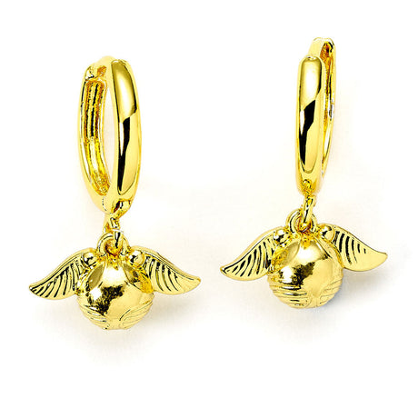 Harry Potter Gold Plated Golden Snitch Hoop Earrings: 1 - Jewellery By Harry Potter