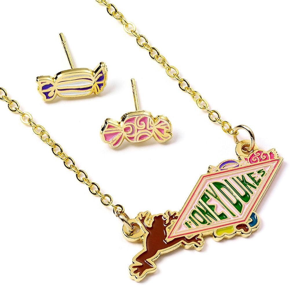 Honeydukes Gold Plated Necklace & Earrings Set: 1 - Jewellery By Harry Potter