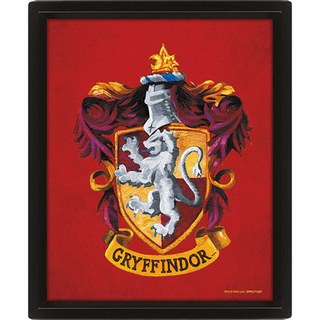 Gryffindor 3D Framed Picture: 2 - Framed Prints By Harry Potter