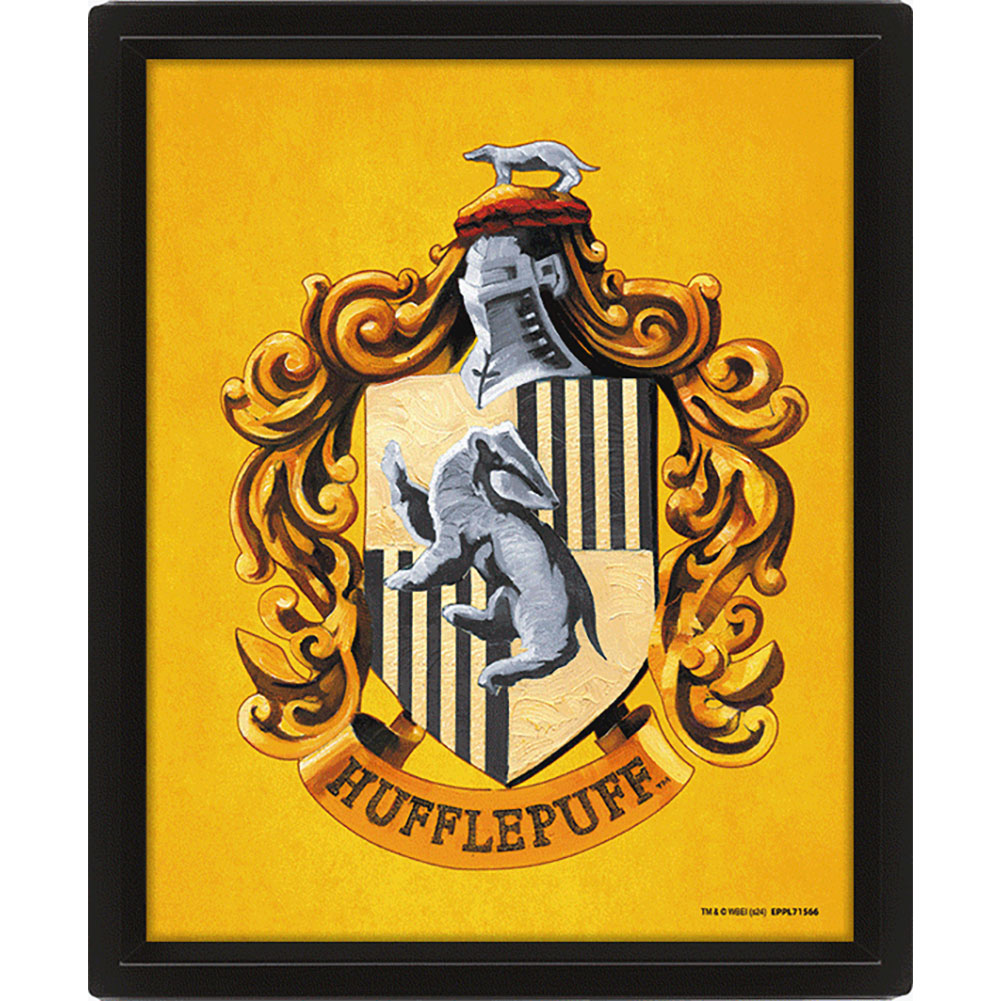 Hufflepuff 3D Lenticular Framed Picture: 2 - Framed Prints By Harry Potter